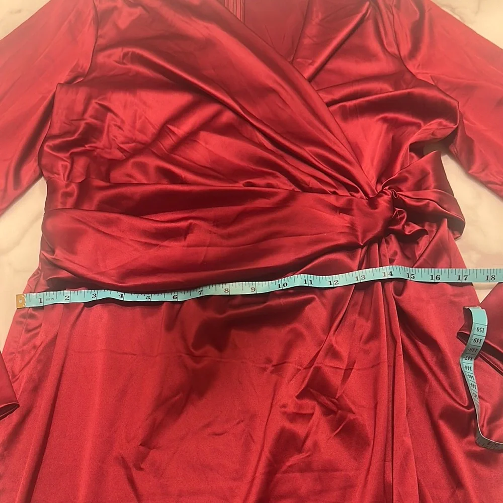 Lane Bryant Rich Red Satin Dress - NWT - Picture 8 of 11